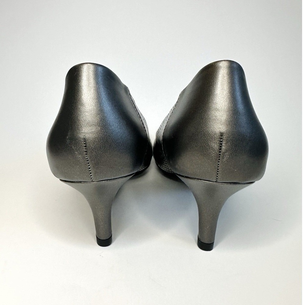 Anne Klein iflex Women's Pumps Size 8.5 M Pewter Black Multi Snakeskin Print NEW - Picture 7 of 9